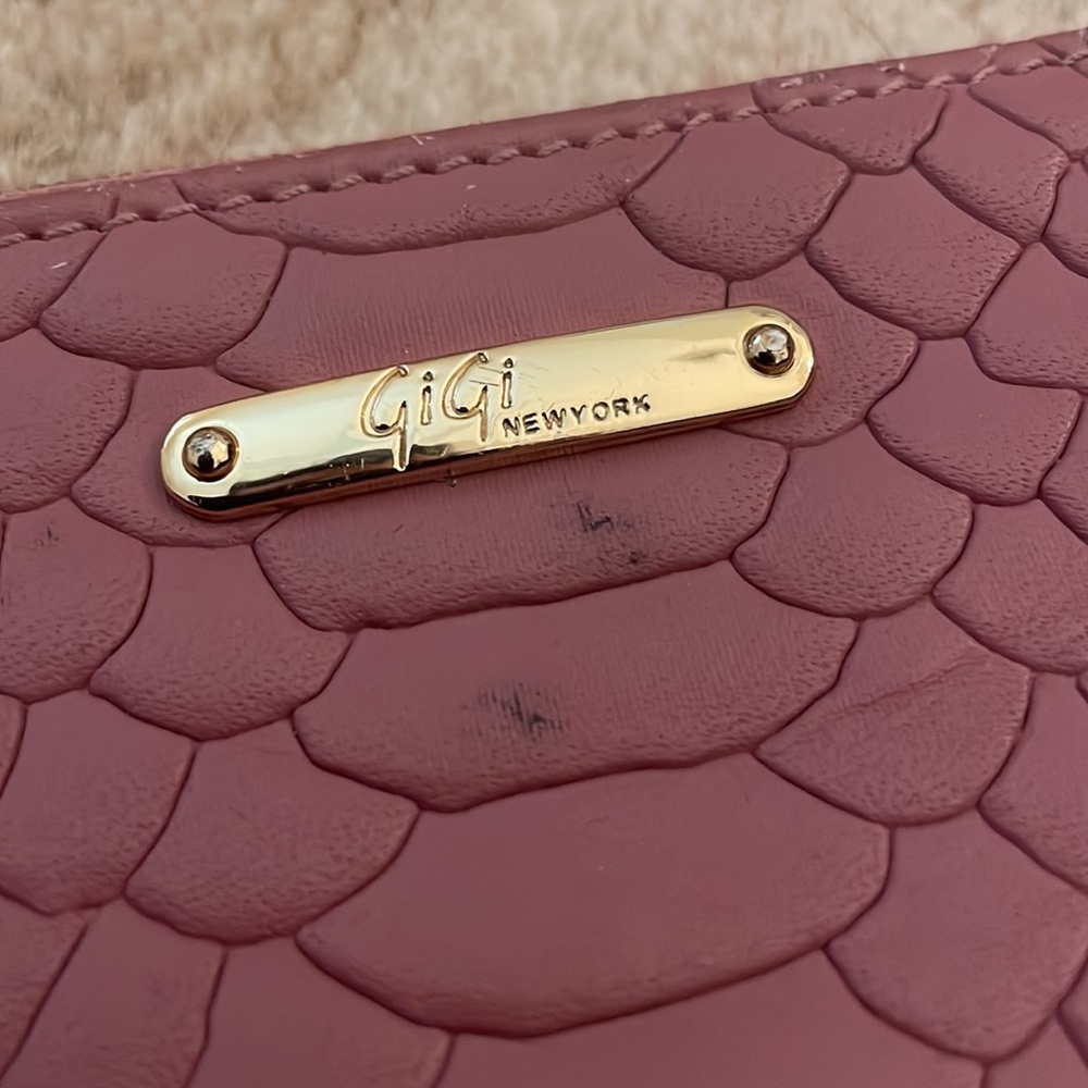 Gigi New York Embossed Python Leather small makeup - Picture 4 of 7